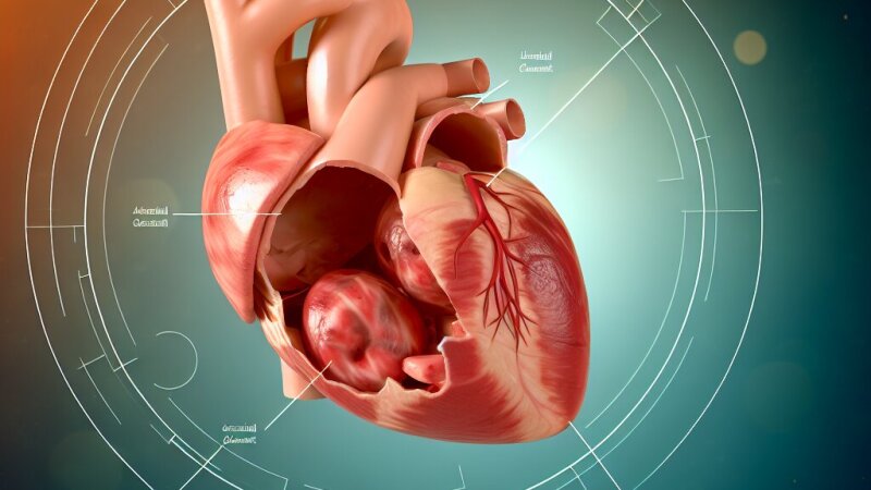Análise detalhada da dissecação e função do coração de porco