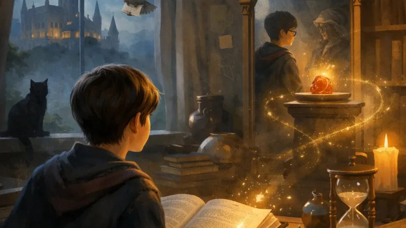 Análise detalhada de Harry Potter e a Pedra Filosofal para ensino secundário