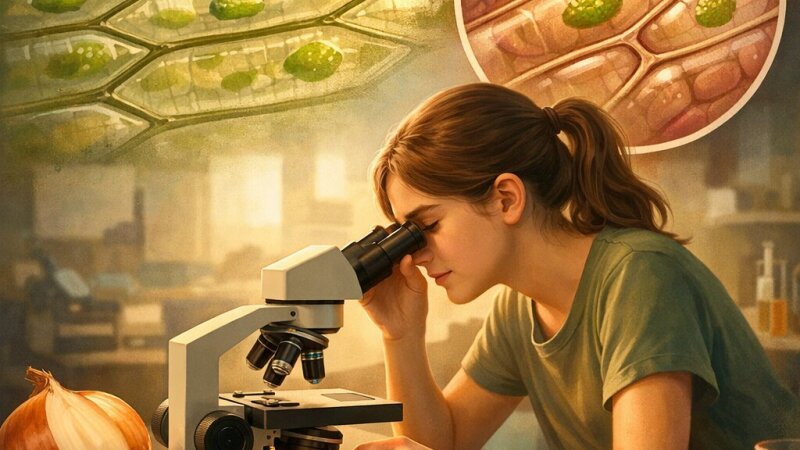 Atividade Laboratorial: Análise da Epiderme da Cebola no Microscópio