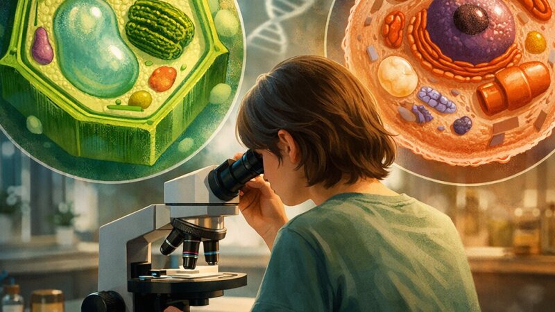 Como Observar Células Animais e Vegetais no Microscópio: Guia para Estudantes