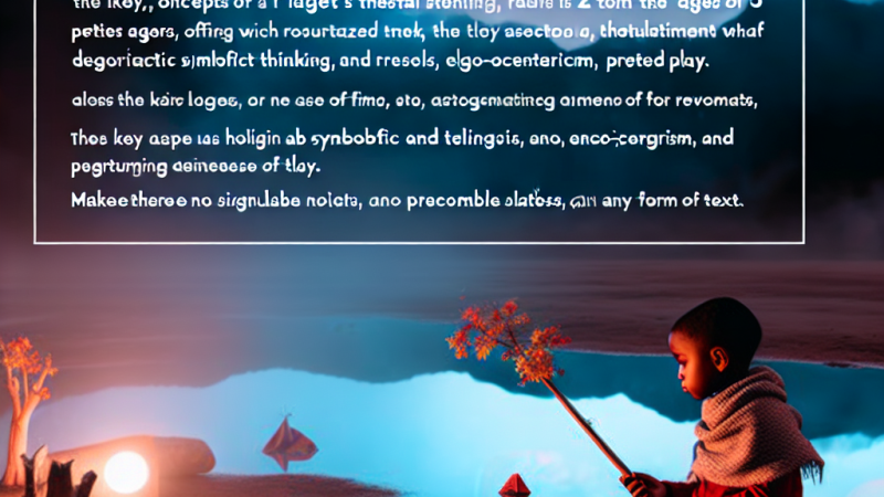 Etapa Pré-Operatória no Desenvolvimento Infantil Segundo Piaget