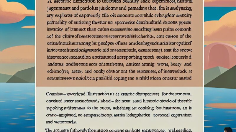 Explorando a Dimensão Estética: Reflexões sobre o Belo e a Arte