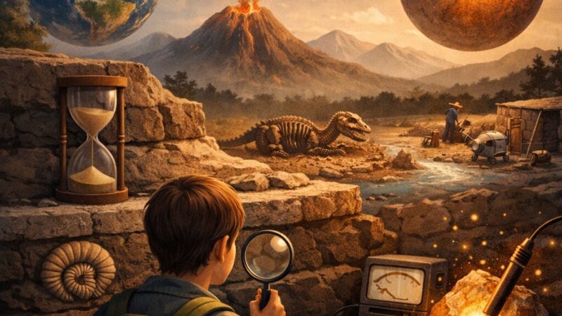 Fundamentos da Datação Geológica: Idade Relativa e Radiométrica Explicadas