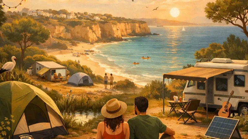 Melhores parques de campismo próximos a Armação de Pêra no Algarve